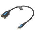 Vention Перехідник USB 2.0 Micro BM to USB AF (OTG) 0.15m Black PVC Vention (CCUBB)