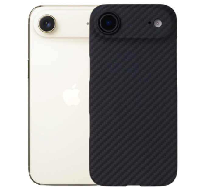 BeCover Чохол до мобільного телефона BeCover FIBRA Carbonite MagSafe Apple iPhone 17 Air Black (715407)