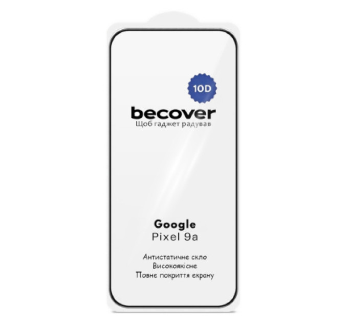 BeCover Скло захисне BeCover 10D Google Pixel 9a Black (715715)
