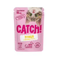 Вологий корм для кішок Catch! для кошенят з птицею та овочами в соусі 85 г (4820261922004)