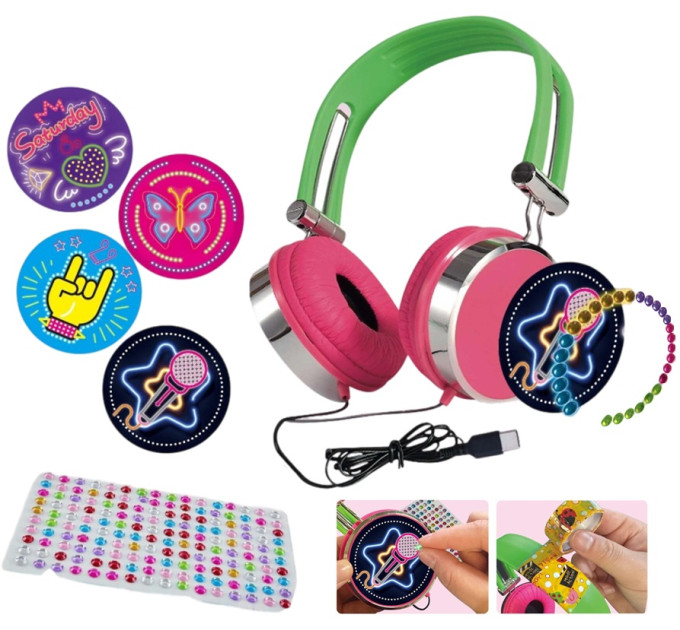 DIY TOYS Навушники DIY TOYS провідні Type-C з аксесуарами для декорування