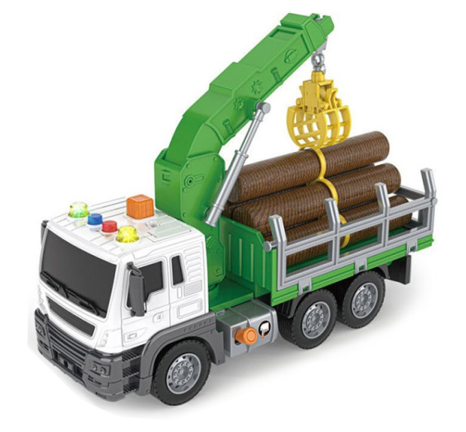 CARS S Іграшка CARS S Лісовоз 1:16 (рухомі частини, інерція, звук, світло, вихлоп)