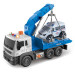CARS S Іграшка CARS S Евакуатор з краном та поліцейською машиною 1:16 (рухомі частини, інерція, звук, світло, вихлоп)