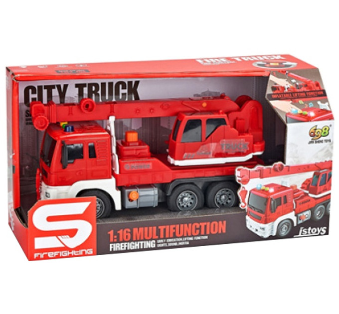 CARS S Іграшка CARS S Кран 1:16 (рухомі частини, інерція, звук, світло, вихлоп)