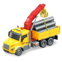 Іграшка CARS S Вантажівка з  трубами 1:14 (рухомі частини, інерція, звук, світло, вихлоп)