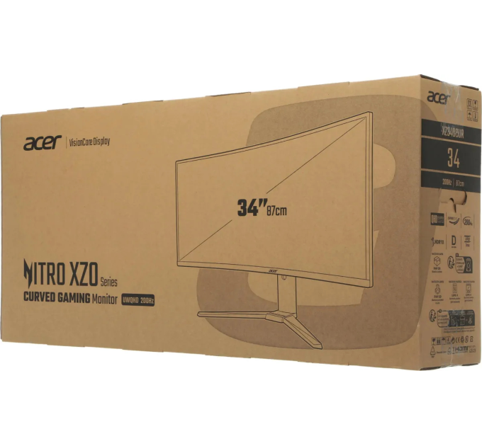 Acer Монiтор 34" Acer XZ340CURX2bmiipphx (UM.CX0EE.205)