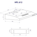 Витяжка  MINOLA HPL 612 BR, Пристінна