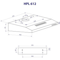 Витяжка MINOLA HPL 612 BR, Пристінна Витяжка MINOLA HPL 612 BR, Пристінна