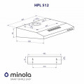 Витяжка  MINOLA HPL 512 WH, Пристінна