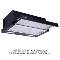 Витяжка телескопічна  Minola HTL 6215 BL 700 LED