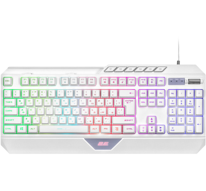 2E Клавіатура 2E Gaming KG315 RGB USB White Ukr (2E-KG315UWT)