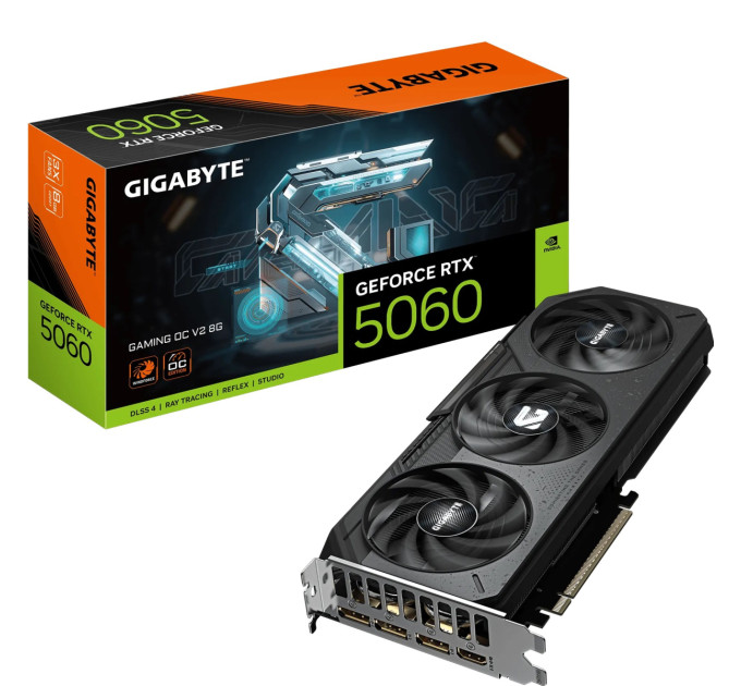 GIGABYTE Відеокарта GF RTX 5060 8GB GDDR7 Gaming OC V2 Gigabyte (GV-N5060GAMING OCV2-8GD)