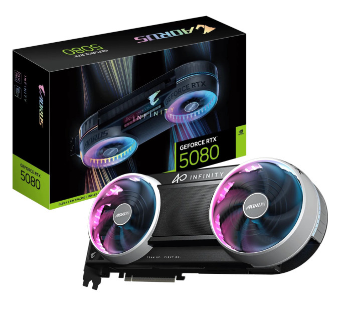 GIGABYTE Відеокарта GF RTX 5080 16GB GDDR7 Aorus Infinity Gigabyte (GV-N5080AORUS IF-16GD)
