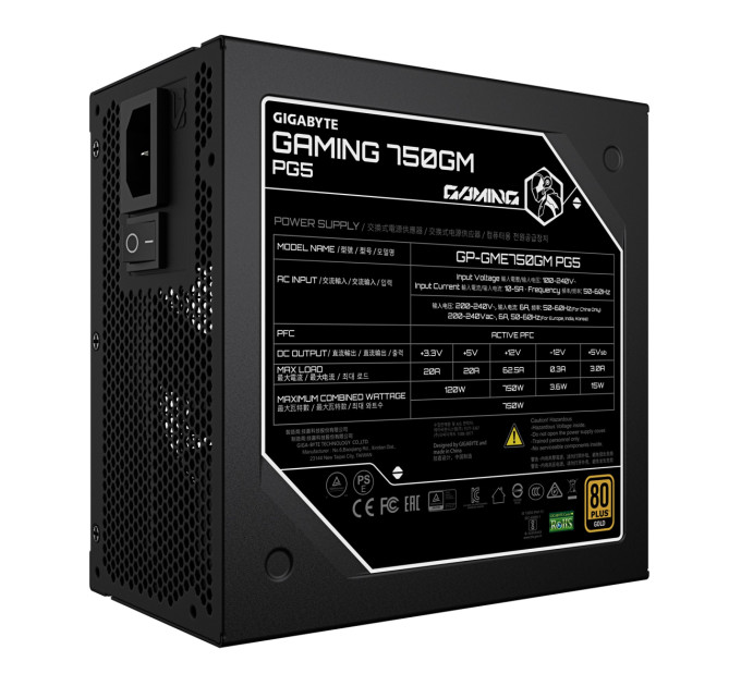 GIGABYTE Блок живлення Gigabyte Gaming 750GM PG5 750W (GP-GME750GM PG5)