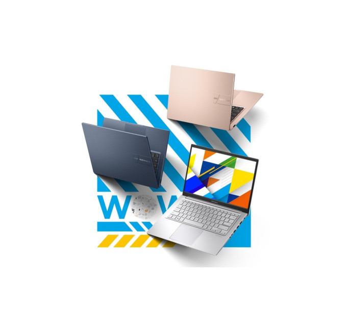 ASUS Ноутбук ASUS Vivobook 14 X1404VA-EB1527 14" FHD IPS, Intel 3 100U, 16GB, F512GB, UMA, NoOS, Блакитний