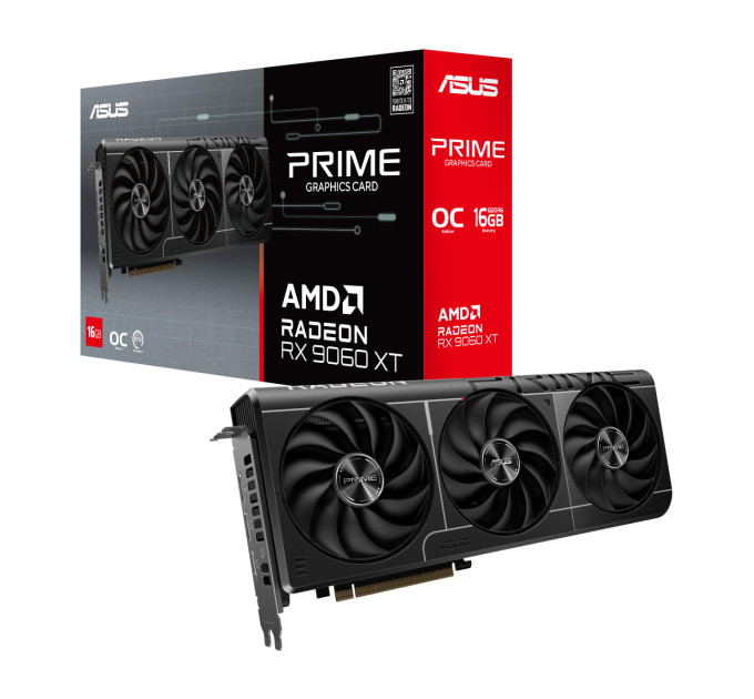 ASUS Вiдеокарта ASUS Radeon RX 9060 XT 16GB GDDR6 OC PRIME-RX9060XT-O16G