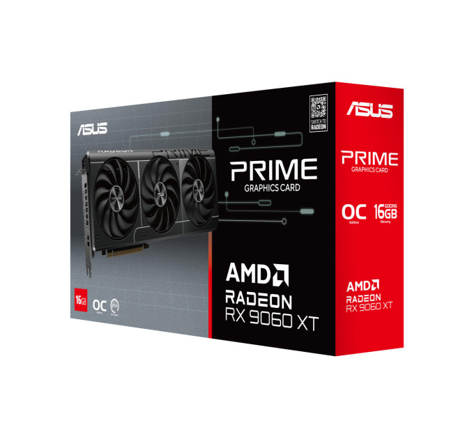 ASUS Вiдеокарта ASUS Radeon RX 9060 XT 16GB GDDR6 OC PRIME-RX9060XT-O16G
