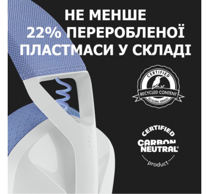 Logitech Навушники Logitech G435 Lightspeed Wireless Gaming Headset White (981-001074)