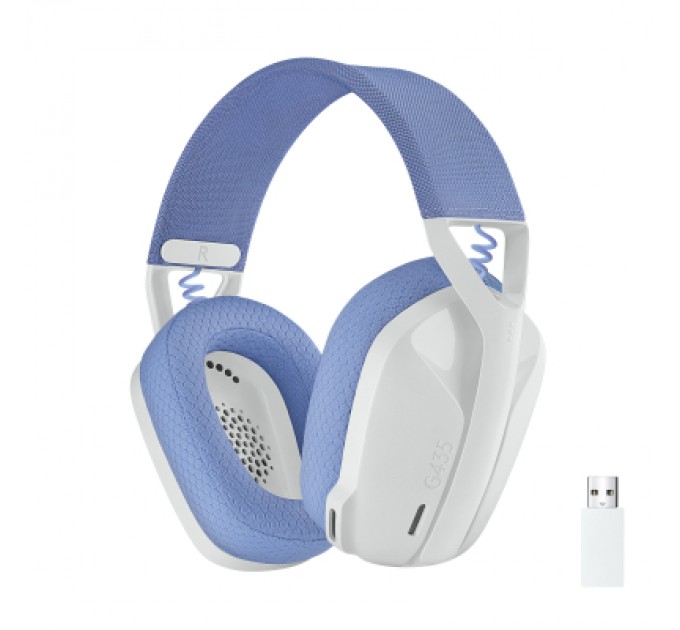 Logitech Навушники Logitech G435 Lightspeed Wireless Gaming Headset White (981-001074)