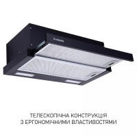 Витяжка  MINOLA HTL 6615 BL 1000 LED Телескопічна, вбудована