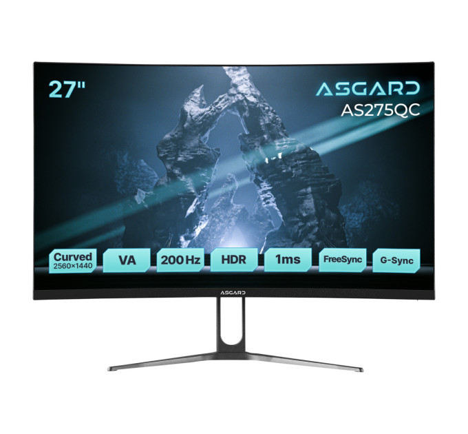 ASGARD Монітор ASGARD Gaming 27" AS275QC VA Black Curved 200Hz