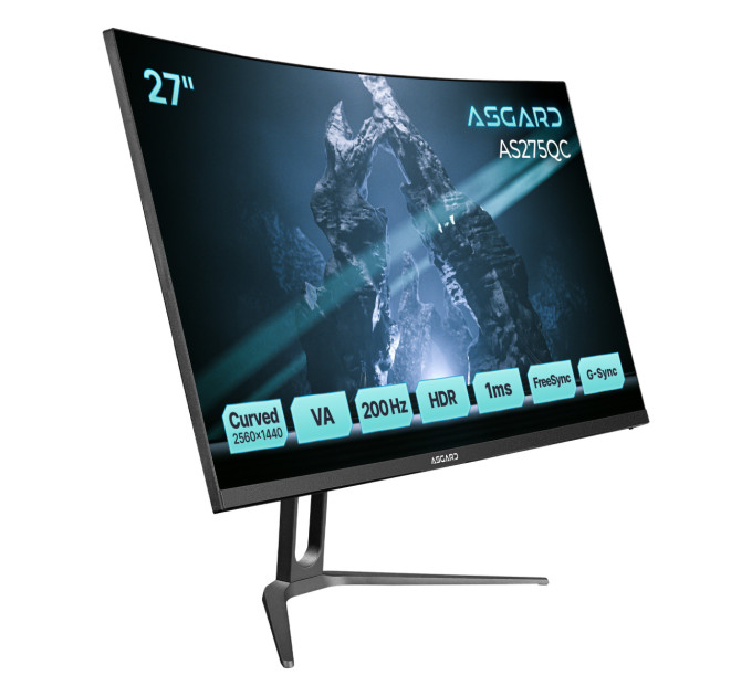 ASGARD Монітор ASGARD Gaming 27" AS275QC VA Black Curved 200Hz