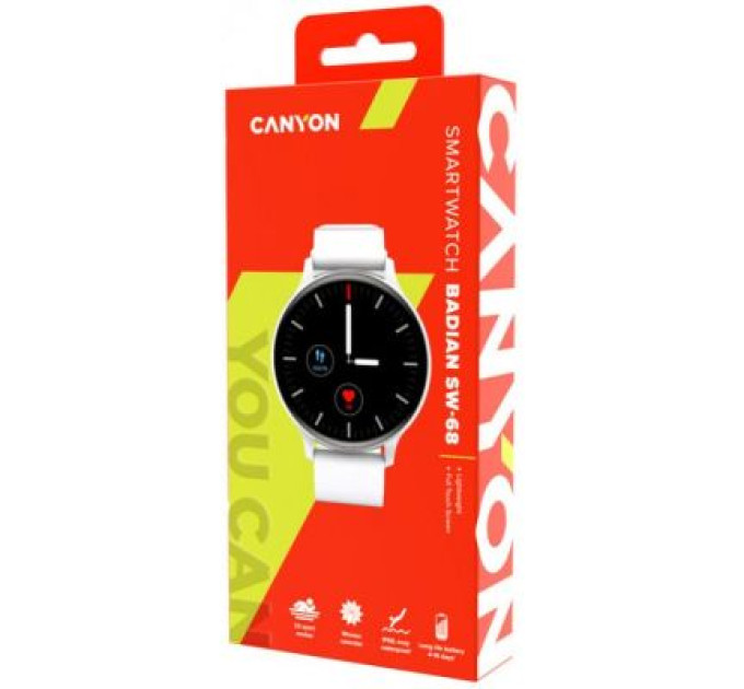 Canyon Смарт-годинник Canyon CNS-SW68SS Badian Silver (CNS-SW68SS)