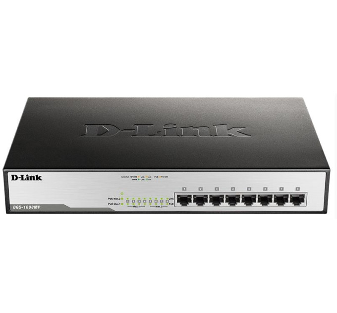 D-Link Комутатор мережевий D-Link DGS-1008MP