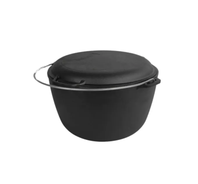 Brizoll Котел туристичний Brizoll чавунний з кришкою-сковородою10 л (KT10-2)