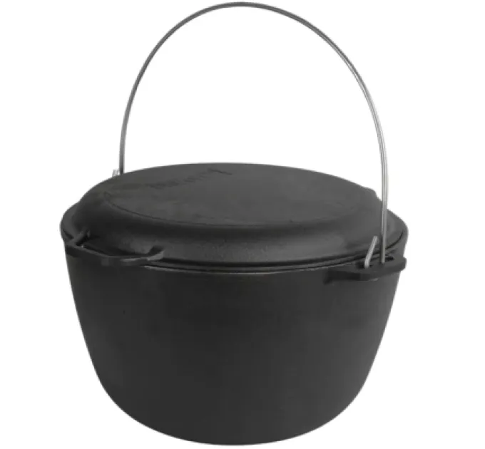 Brizoll Котел туристичний Brizoll чавунний з кришкою-сковородою10 л (KT10-2)