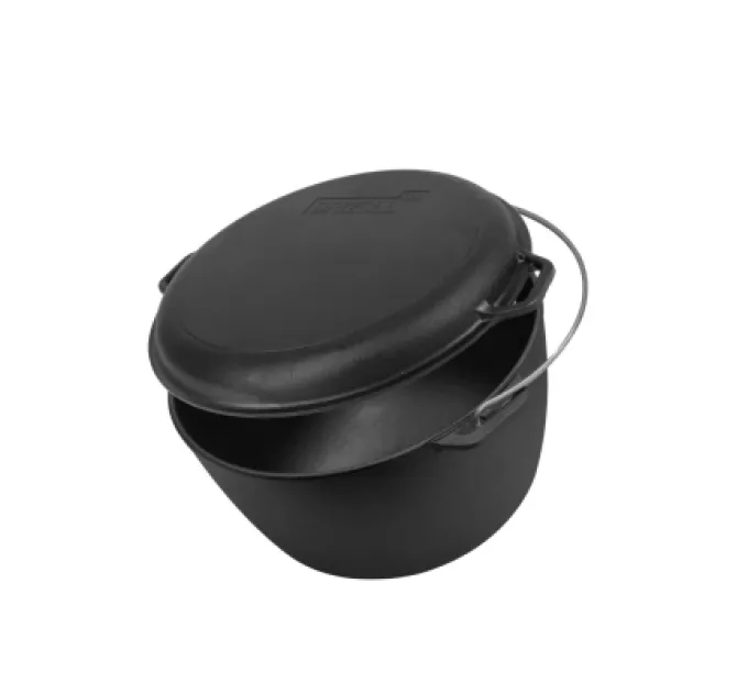 Brizoll Котел туристичний Brizoll чавунний з кришкою-сковородою10 л (KT10-2)