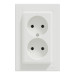Schneider Electric Розетка Schneider Electric ASFORA без заземлення подвійна біла (EPH9700121)