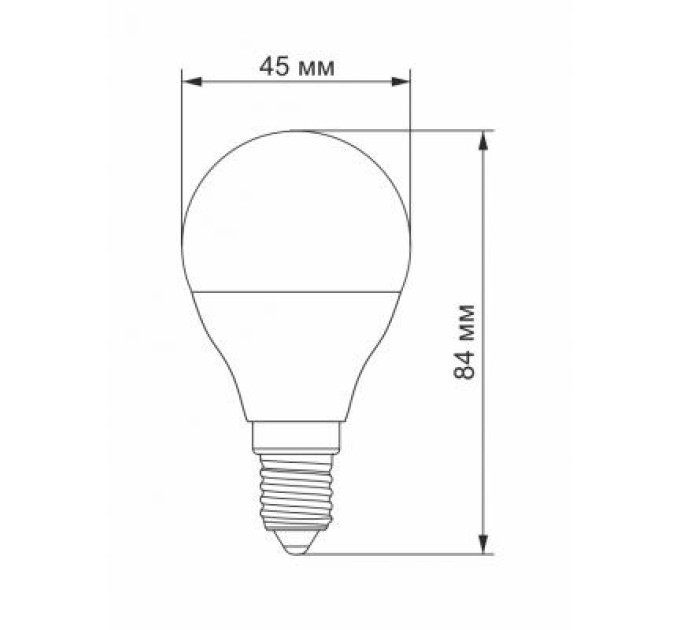 Videx Лампочка Videx LED G45e 7W E14 3000K 220V (VL-G45e-07143)