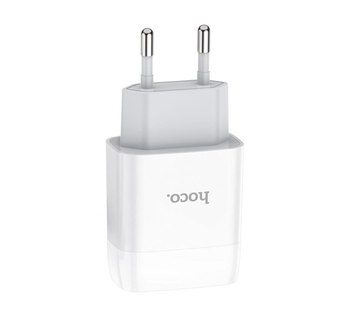 HOCO Зарядное устройство Hoco C72A Glorious (1USB, 2.1А) White (6931474712998) + кабель Lightning