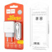 HOCO Зарядное устройство Hoco C72A Glorious (1USB, 2.1А) White (6931474712998) + кабель Lightning