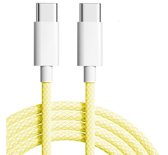 Noname Кабель Apple Woven Charge USB Type-C - USB Type-C, 1м, Yellow (K28436)