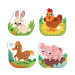 DoDo Пазл DoDo 4 в 1 Baby puzzle. Сільські тварини (300686)