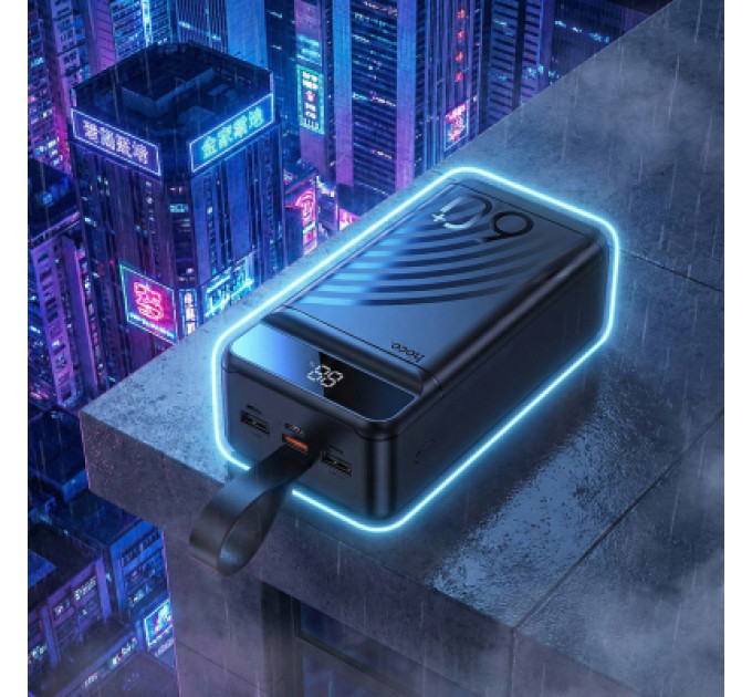 HOCO Батарея універсальна HOCO 60000mAh Element PD/20W, QC/22.5W, LED Lamp, Black (J123C / 714736)