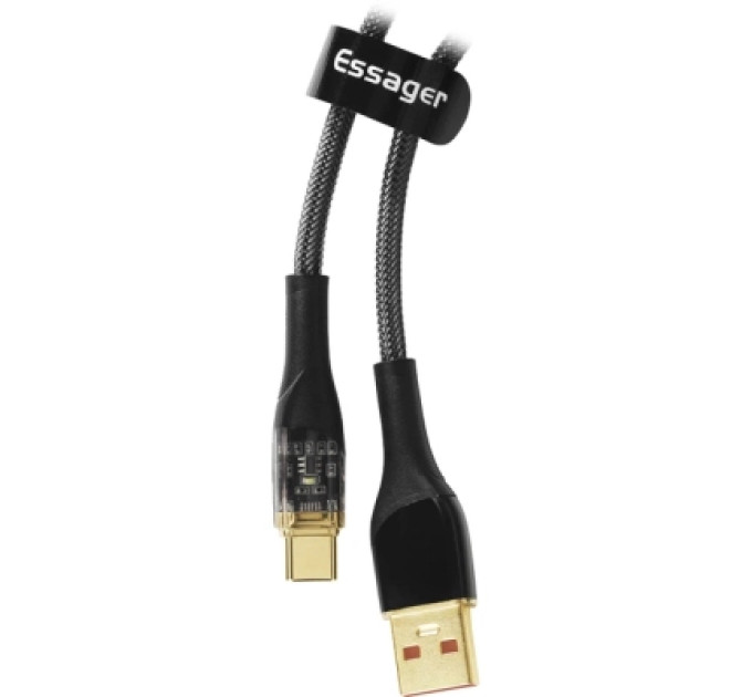 Essager Дата кабель USB 2.0 AM to USB-C 1.0m 7A black Essager (EXCT-XJ01-P)