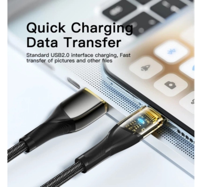 Essager Дата кабель USB 2.0 AM to USB-C 1.0m 7A black Essager (EXCT-XJ01-P)