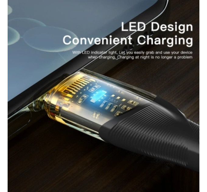 Essager Дата кабель USB 2.0 AM to USB-C 1.0m 7A black Essager (EXCT-XJ01-P)