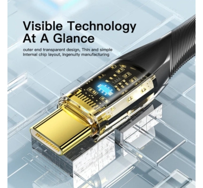 Essager Дата кабель USB 2.0 AM to USB-C 1.0m 7A black Essager (EXCT-XJ01-P)