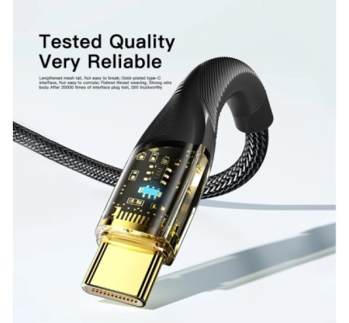 Essager Дата кабель USB 2.0 AM to USB-C 1.0m 7A black Essager (EXCT-XJ01-P)