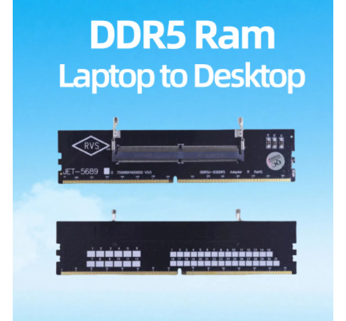Dynamode Конвертор Dynamode DDR5 Laptop SO-DIMM to Desktop DIMM RAM Memory (DM-DDR5-DIMM-Converter)