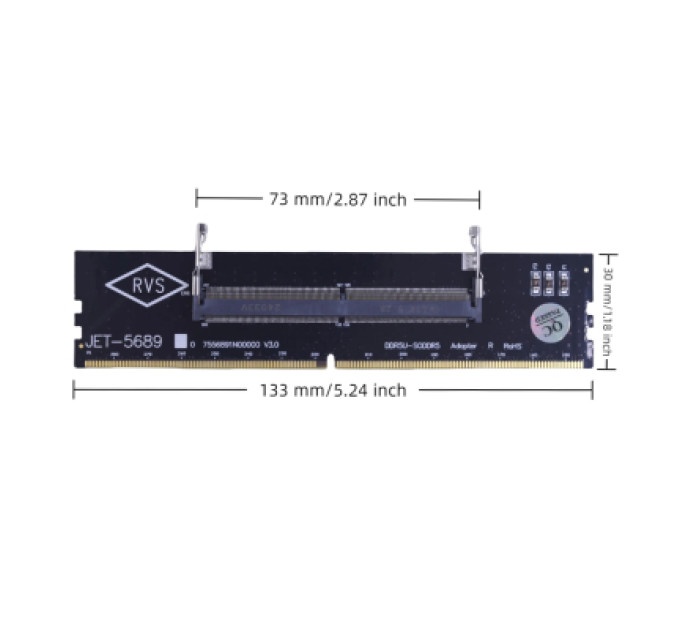 Dynamode Конвертор Dynamode DDR5 Laptop SO-DIMM to Desktop DIMM RAM Memory (DM-DDR5-DIMM-Converter)