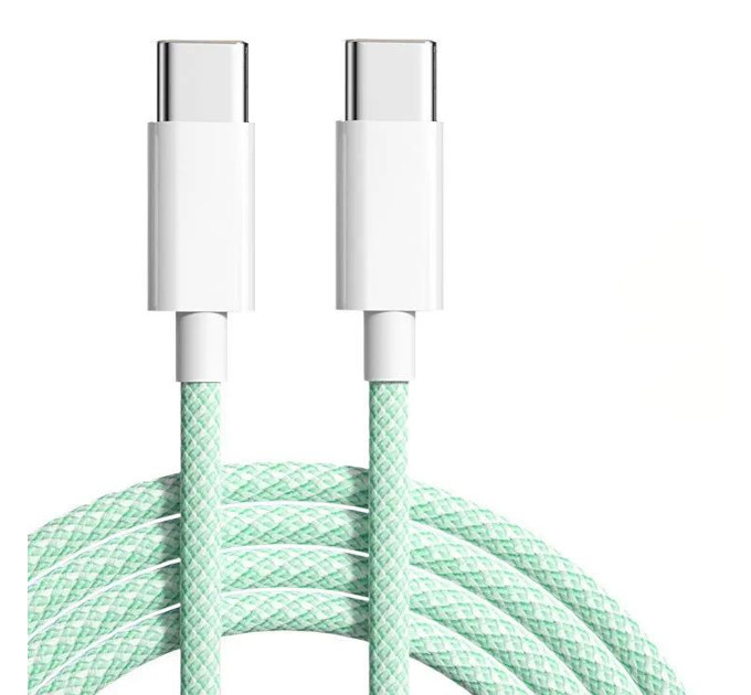 Noname Кабель Apple Woven Charge USB Type-C - USB Type-C, 1м, Green (K28437)