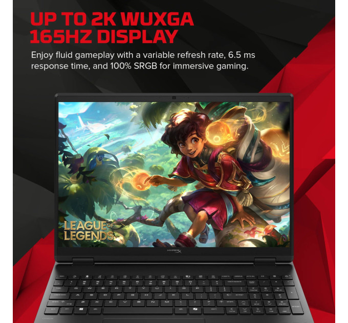 HP Ноутбук HP HyperX OMEN 15-gb0061ua 15.3" WUXGA IPS AG, AMD R5-240, 16GB, F512GB, NVD5060-8, DOS, чорний