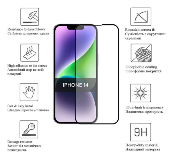 Drobak Скло захисне Drobak Matte Ceramics Apple iPhone 14 Plus (535325) (535325)