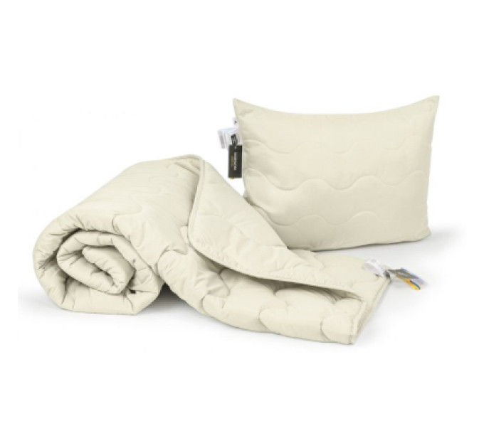 MirSon Ковдра MirSon Набір шовковий №1689 Eco Light Creamy Ковдра 200х220 + подуш (2200002657037)