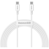 Дата кабель USB-C to USB-C 2.0m 100W white Baseus (CATYS-C02)